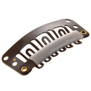 50pcs Brown Snap Clips U-shape Metal Clips for Hair Extensions DIY Z4J6