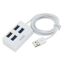4 Ports USB 2.0 HUB Splitter Adapter External Converter for Desktop (White)