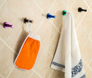Space Aluminum Single Hat Coat Towel Robe Door Wall Bath Hook Hanger Blue