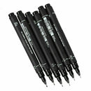 6Pc Micron Fine Line Pen 005 01 02 03 05 08 BRUSH Art Supplies Tools-! N5B2 S0B6