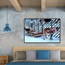 Paper Puzzles Jigsaw 1000pcs Snowfield Deer Educational Assemble DIY Toys