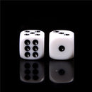 10x 16mm White Acrylic Six Sided Round Corner Opaque Dice  ME