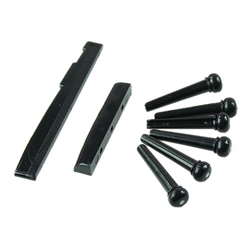 1 Set Acoustic Guitar Bridge Pins Saddle Nut Parts 1*Guitar saddle X 1* Gui L7G2