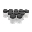 10pcs Clear Glass Bottles Air Brush Bottle Jars with Plastic Lid Using on