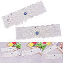 2pcs/set Women Wedding Leg Ring Garter White Lace Bride Garters Belt Fashion  3C