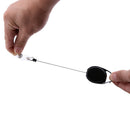 2X Black Retractable Pull Key Ring Chain Reel ID Lanyard Name Tag Card Hold
