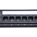 1X(UTP 24 Port Rj45 Patch Panel Rack Cable Wall Mounted Bracket Connector R