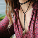 Fashion Women Punk Gothic Style Long Chain Black Necklace Jewelry
