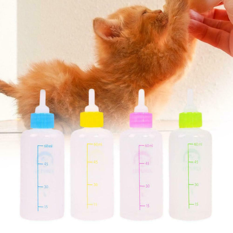 60mL Pet Milk Bottle Nipple Pacifier Dog Puppy Cat Drinking Water Feeder