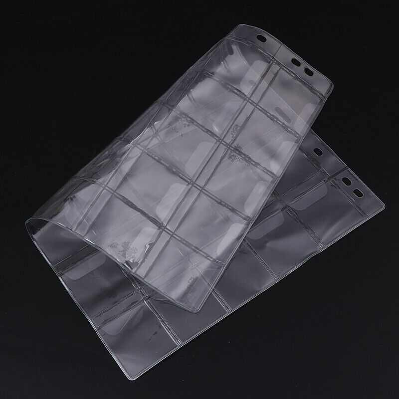 1 Sheet 30 Pockets Plastic Coin Holders Storage Collection Money Album Case:0 Ew