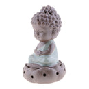 Ceramic Little Monk Statue Smoke Incense Burner Holder Buddhism Style