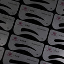24 Styles Eyebrow Shaping Stencils Grooming Kit Shaper Template Makeup Tool Kw