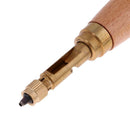 DIY Screw Punch Bookbinding Drill Tool Wood Handle for Leather Belt 1.5-4mm