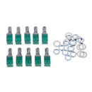 10 Pcs Double Potentiometer B10K with Switch Sound Amplifier Sealed