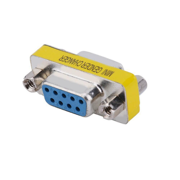 2pcs DB9 Female to Female Adapter Gender Changer Serial RS232 Coupler