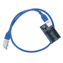 PCI-E Power Adapter Cable PCI-E Express 1X to Dual 4x Extension Cable NEW