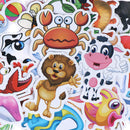 50Pcs Cute cartoon animal DIY scrapbook suitcase laptop guitar bike stickers ME