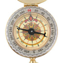 Brass Pocket Watch Style Navigation Compass Ring Keychain Outdoor Camping/Hiking
