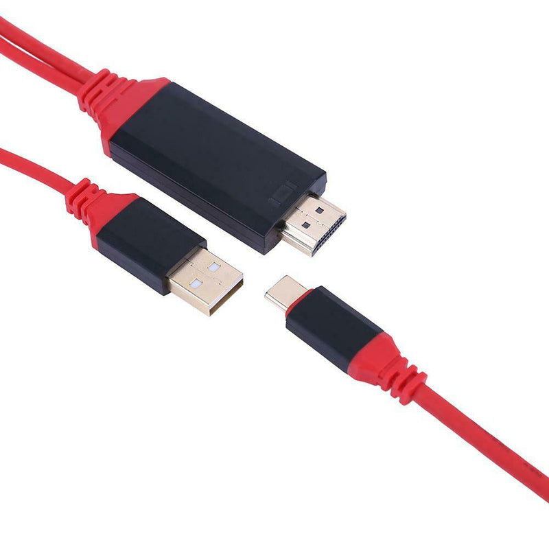 USB3.1 Type-C to HD Multi-media Interface Adapter Cable with USB PowerCable A