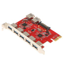 PCI-E to 7 Port USB3.0 HUB PCI Express Expansion Card Adapter 5 Gbps Speed