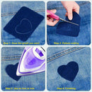 20pcs 5 Color DIY Iron on Denim Fabric Patches for Clothing Jeans Repair Kit