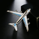 Aircraft Plane Brooch Badge Jacket Lapel Women Men Coat Shirts Pins (Blue) A