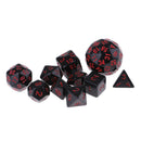 Pack Of 10 Polyhedral Dice For  DND Math Teaching Red