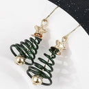 Charm Women's Star Christmas Tree Earrings Dangle Hook Ear Drop Green Ornaments