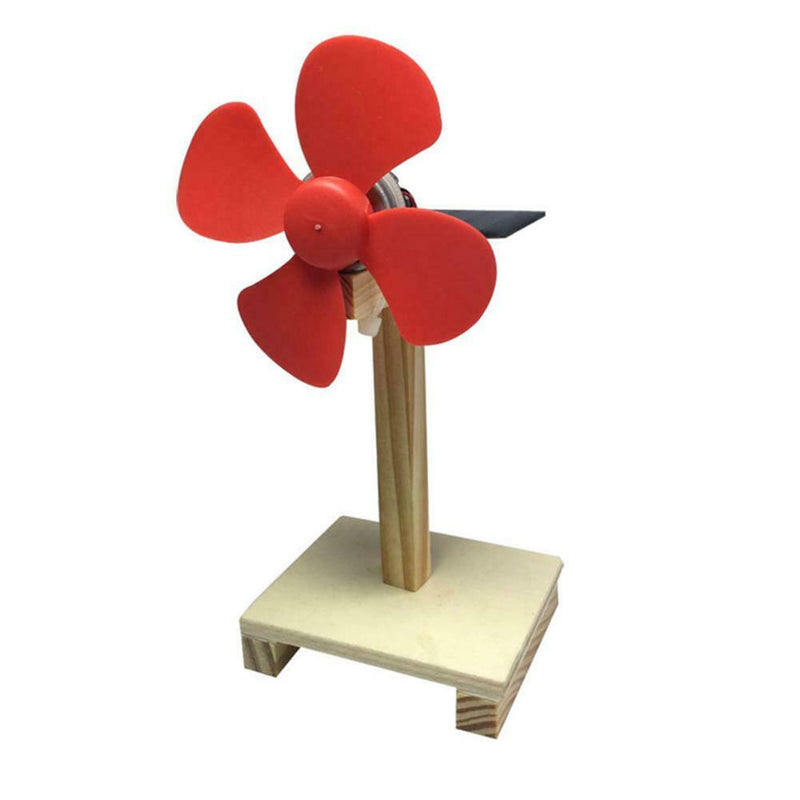 DIY Wood Rotating Solar Fan Experiments Assembling Educational Toys Gifts