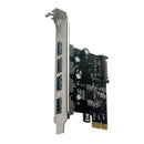 4Ports PCI-E to 3.0USB PCI Express Expansion HUB Card SATA Power Adapter C4S5