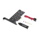 PCI-E 4X to NGFF SSD Riser Card B-Key+M-Key M.2 NGFF+NVME Dual PCIE Adapter