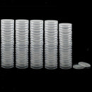 200pcs 30/38mm Plastic Clear Coin Cases Storage Capsules for Coin Collecting