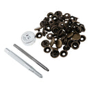 15 Sets Snap Button Rivets Studs with Tools for DIY Garment Accessories 15mm