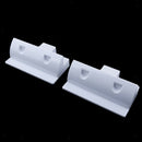 4x ABS Plastic Solar Panel Short Side Mounting Brackets Kit White+Black