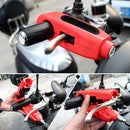 Motorcycle Brake Throttle Grip Scooter Handlebar Anti Theft Locks (Red) A