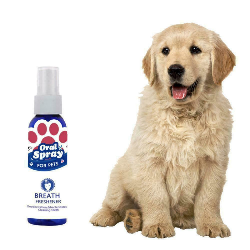 Pet oral cleanser 60ml Mouth Spray Dog Puppy Fresh Breathing Useful Dental P1I6
