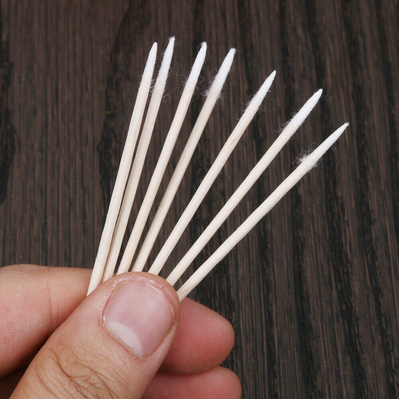 300pcs Wooden Handle Cotton Swab Makeup Applicator Medical Swabs A