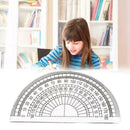Plastic Protractor 180 Degrees Clear Student Math Set Measurment P6O7