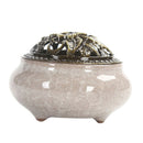 Exquisite Ceramic Incense Burner Holder Cone Spiral Censer Home Office Decor