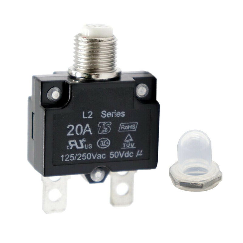 4 Pieces 30A+20A Push Button Circuit Breaker Resettable Overload Switch