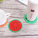 7 Color/Lot Combination Hot Coaster Fruit Shape Silicone Cup Pad Slip Insul A2O4