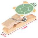 10 pcs/ lot Cute Cartoon The Dolphins Wood Clip Set / Cute Wooden Paper Cli TEU