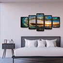Waves 5D DIY Full Round Drill Diamond 5 Pieces Painting Mosaic Needlework