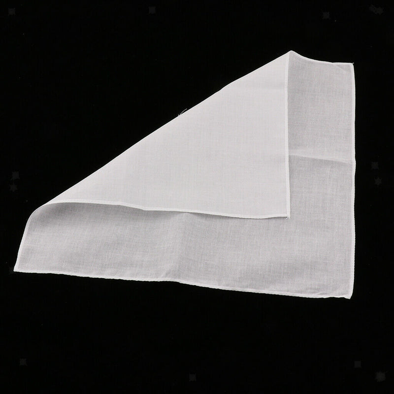 10Pcs Washable Solid Cotton Women Men's Handkerchiefs Pocket Square Hanky