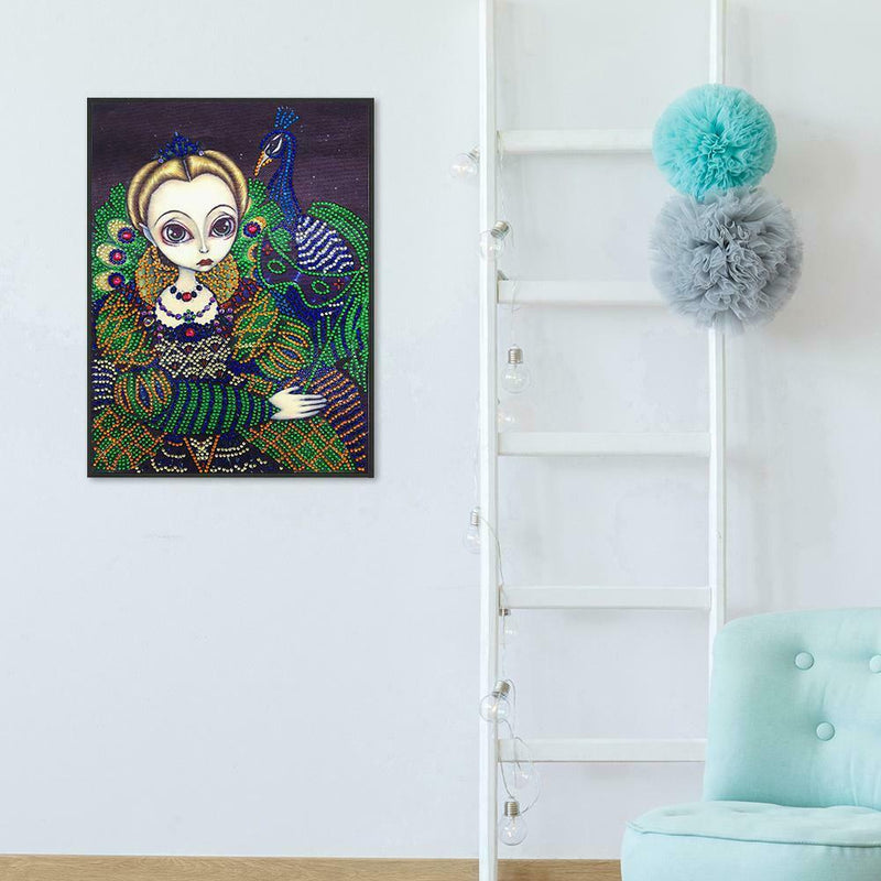 5D DIY Special Shaped Diamond Painting Girl Cross Stitch Mosaic Craft Kits