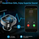 Bluetooth FM Transmitter Charger, Wireless Radio Transmitter Car Kit Adapte