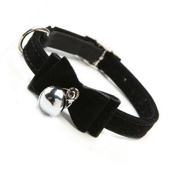 Pet Cat Kitten Collar Adjustable Safety Buckle Neck Strap With Bell Color:B U2A6