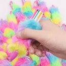 20 Pcs Plush Pen Six-Color Ballpoint Pen Creative Student Stationery Office