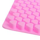 55 Mini Heart Shape Silicone Ice Cube Mold Fondant Chocolate Tray MouldB Hn