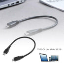 0.2m USB 3.1 USB-C Type-C Male to Micro USB 2.0 5pin Male Connector Cable